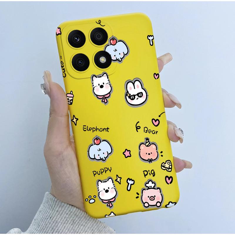 For Huawei Honor X8a Case HonorX8a Soft TPU Silicone Cover Cute Cartoon Panda Phone Case For Honor X6a HonorX6a Plus Coque Funda