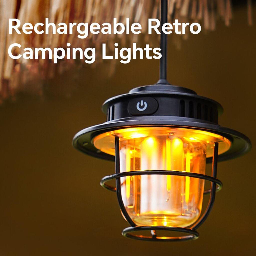 Outdoor Portable Camping Light Waterproof IPX4 USB LED Rechargeable Hanging Tent Light For Outdoor Hiking Night Lamp