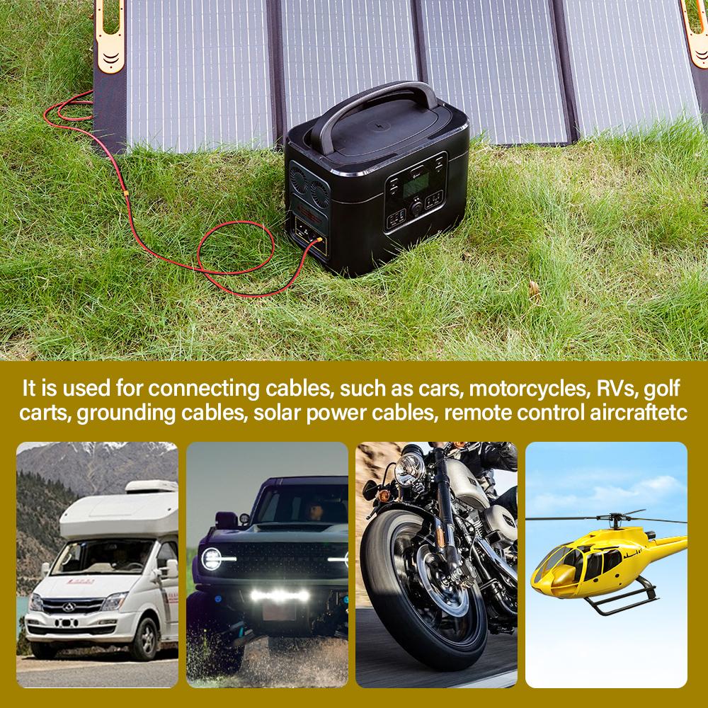 4AWG XT60 Male To XT60 Female End Wire Long Silicone Tin-Plated Copper Wire For Automotive Mobile Power Stations