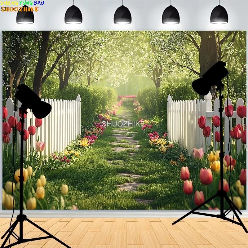 Pastel Happy Easter Day Photography Backdrops Prop With Bunch Eggs Pumpkin Rabbit Children Portrait Party Photo Background ES-01