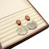 MONIES Wind Black Mother-of-Pearl Camellia Earrings - Elegant and Luxurious Style for Women