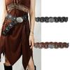 Women's Retro Wasteland-Style Oval Eyelet Waist Belt Dress