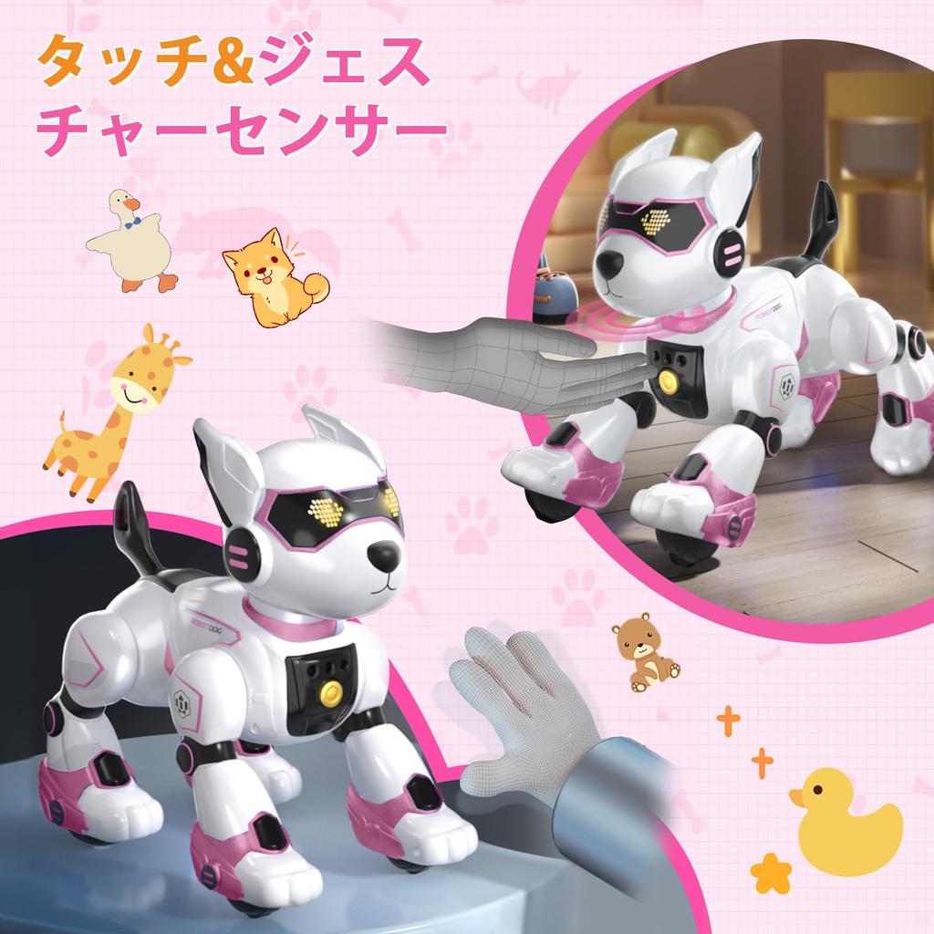 Robot Dog, Music Playing Dog-Shaped Robot Programming, Voice Controlled Electronic Pet, Touch and Interactive Pet Toy, Boys and Girls, Birthday Gift,