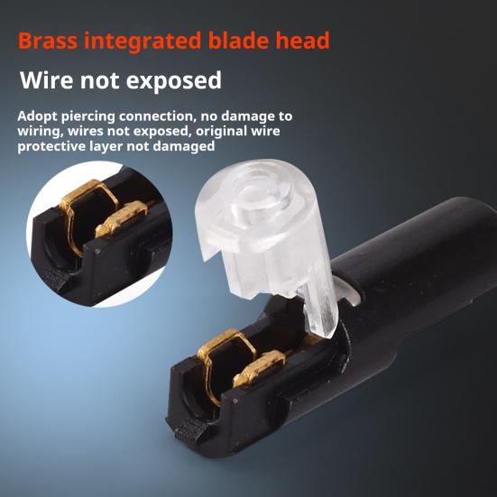 10/20/30/50Pcs Wire Plug-in Connector with Locking Buckle Low Voltage Wire Quick Connector Quick-Clip Fasteners Multi-Purpose Snap-On Blocks