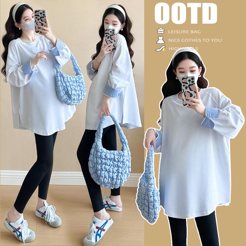 2026 Spring/Autumn Loose Casual Plus Size Fashionable Chinese Style Maternity T-shirt 2XL