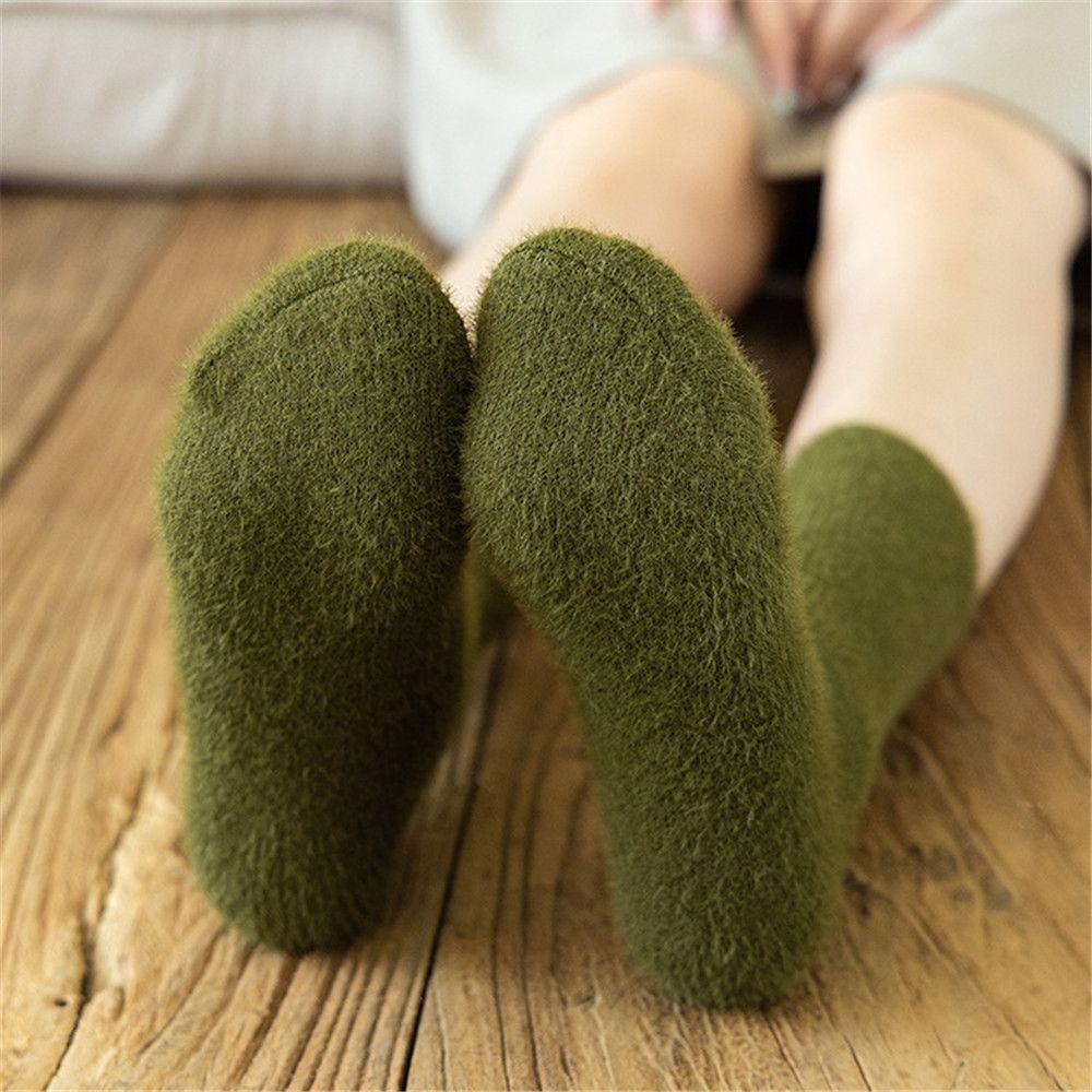 

Men Women Fashion Thick Winter Warm Boots Marten Hair Socks Fluffy Cosy Sleep Socks Seamless Velvet