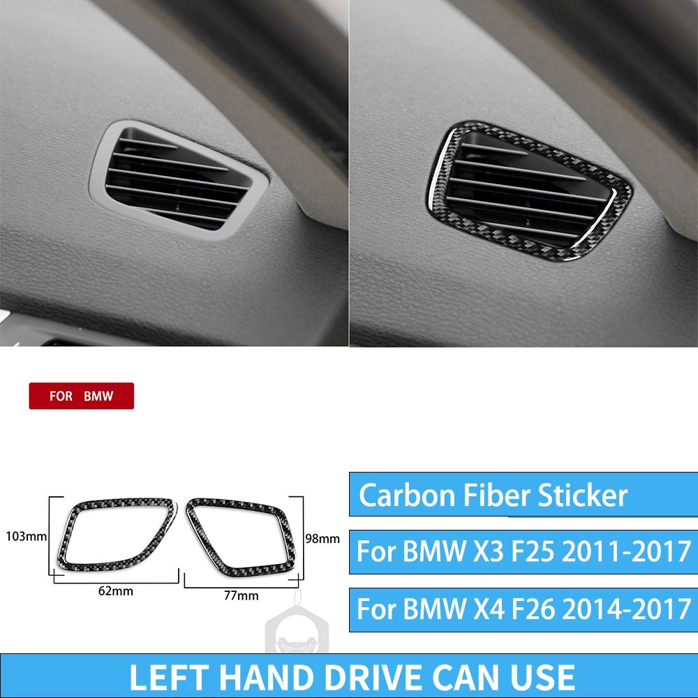 For BMW X3 F25 2011-2017 For X4 F26 2014-2017 Accessories Interior Dashboard Gear Outlet Full Set Kit Carbon Fiber Cover Sticker
