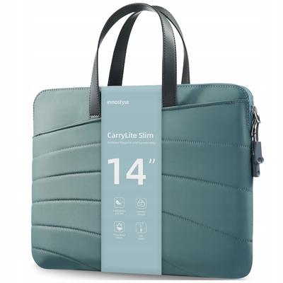 Bolsa para laptop Carrylite Slim impermeável feminina de 14" verde