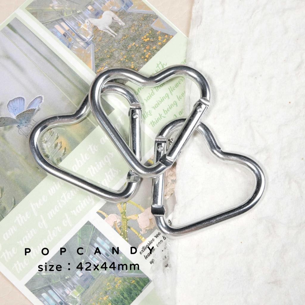 Heart-Shaped Colorful Backpack Keychain with Aluminum Alloy Snap Hook - Outdoor Carabiner Jewelry Pendant