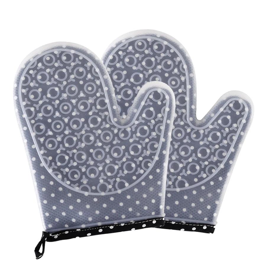 

Силиконовый набор, силиконовые и хлопковые двойные термостойкие нескользящие рукавицы для выпечки и приготовления пищи на кухне