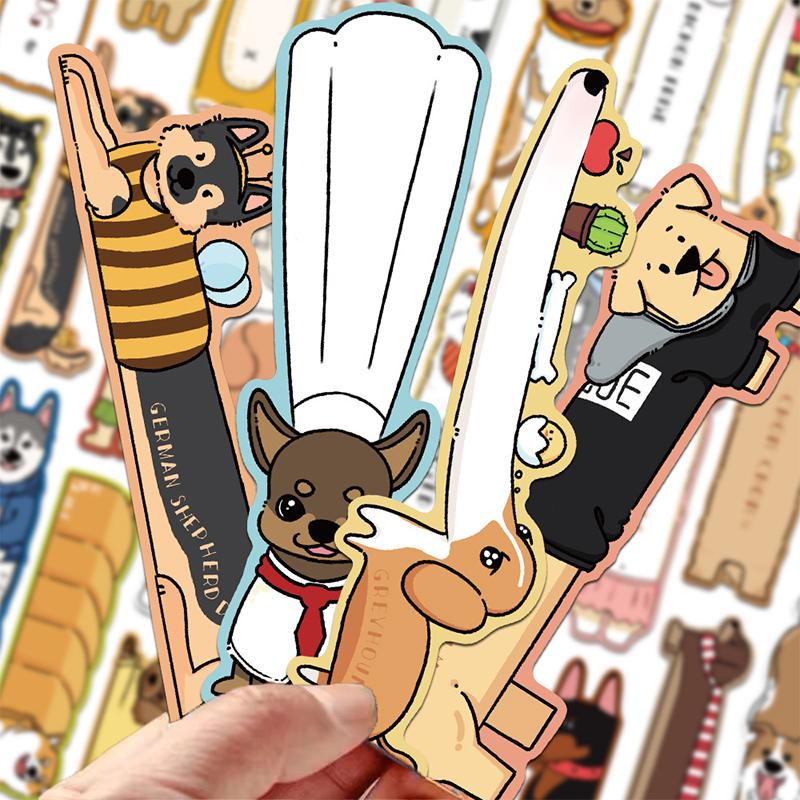 30Pcs Cartoon Kawaii Puppy Themed Bookmarks Student Reading Book Page Marking Cute Animal Bookmarks Student Stationery Gifts