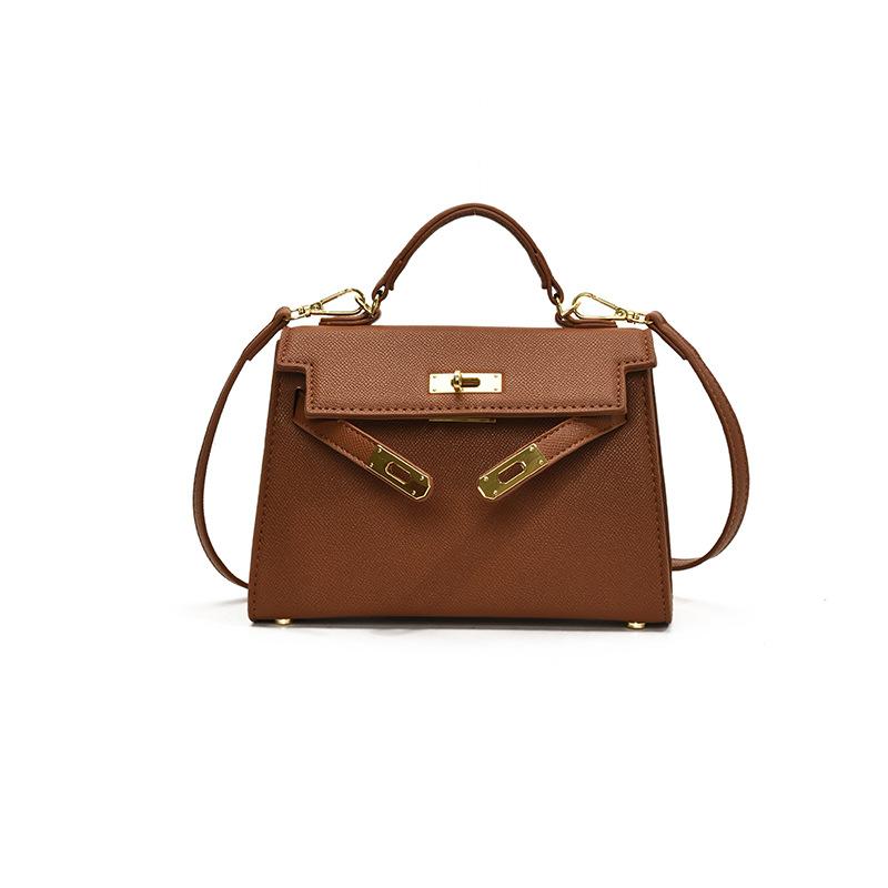 Premium bag palm pattern lock classic portable shoulder trendy women's bag