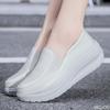 Spring Autumn New White Women'S Sports Shoes With Thick Sole Increased Height  Simple Comfortable Versatile Single Shoe