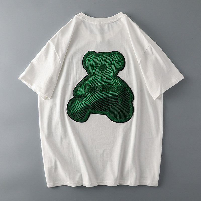 Fashion Brand Short Sleeve T-shirt Men's Cotton Export Embroidery