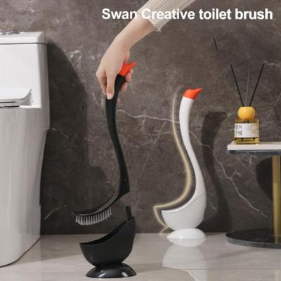 Swan-shaped Toilet Brush With Long Handle Without Dead Ends