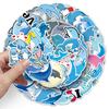 50 Dolphin Doodle Marine Life Children's Rewards DIY Skateboard Mobile Case Suitcase Stickers Waterproof
