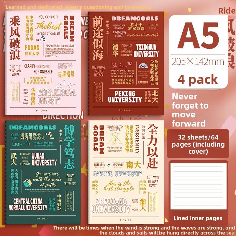 Cute Cartoon B5 Notebook Student Thickened Notepad Sewing Soft Surface Copy Car Line Book Horizontal Line Office A5 Book