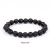 She Yao Natürlicher Kristallachat Tigerauge Armband - Modeschmuck mit einzelnen runden Perlen