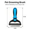 Pet Grooming Undercoat Rake Brush, Double Sided Deshedding Tool for Dogs Cats, Safe Dematting Comb for Long Short Hair