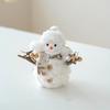 Plush Knit Christmas Snowman Figurine Doll Decoration Christmas Ornaments For Tabletop Holiday Atmosphere Decor