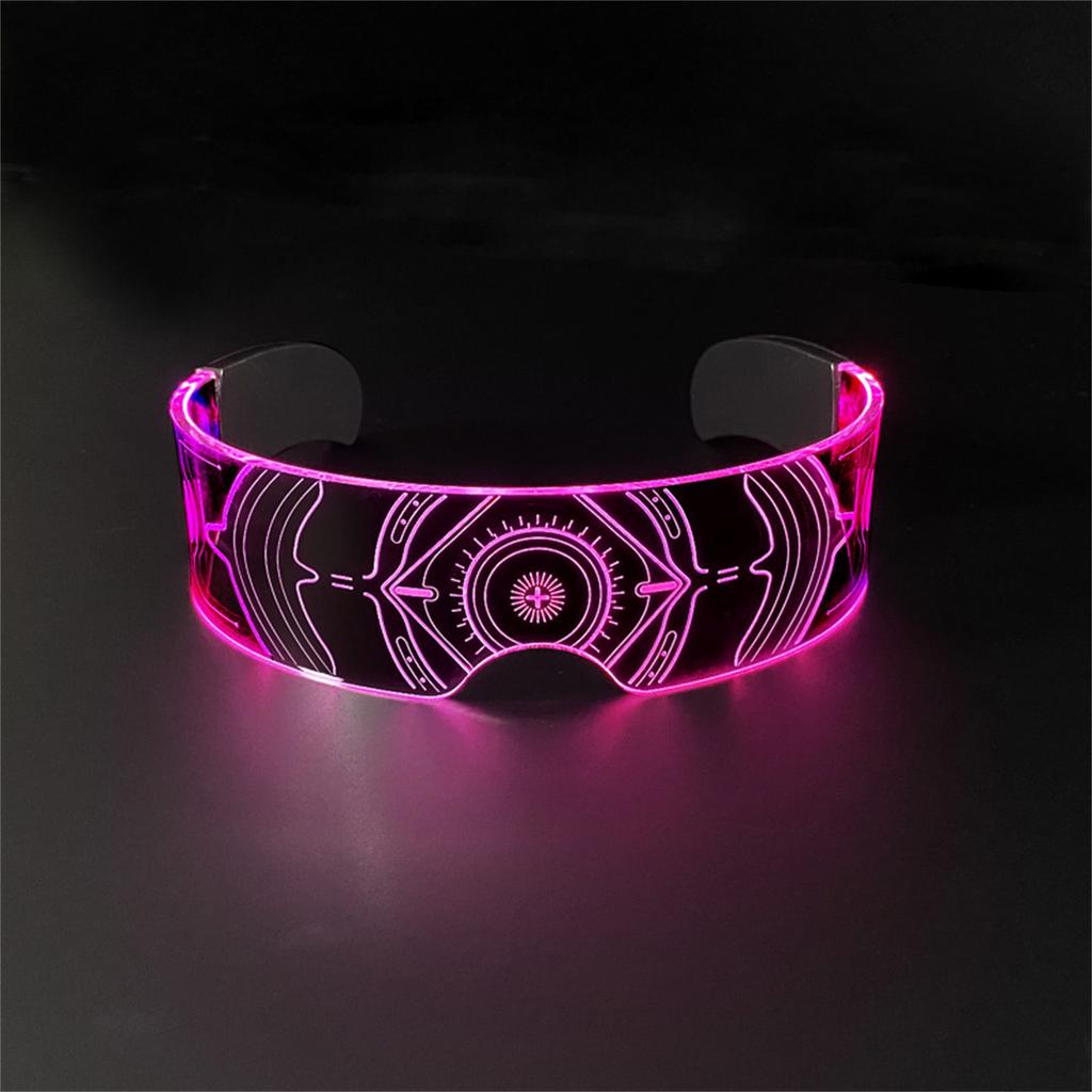 LED Light Up Glasses for Entertainers Easy Control Glowing Unisex Eyeglasses Eyewear for Parties and Stage Shows