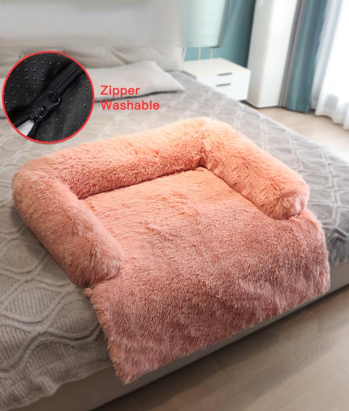 Popular Plush Dog Bed with Blanket - Cozy Pet Nest and Dog Sofa