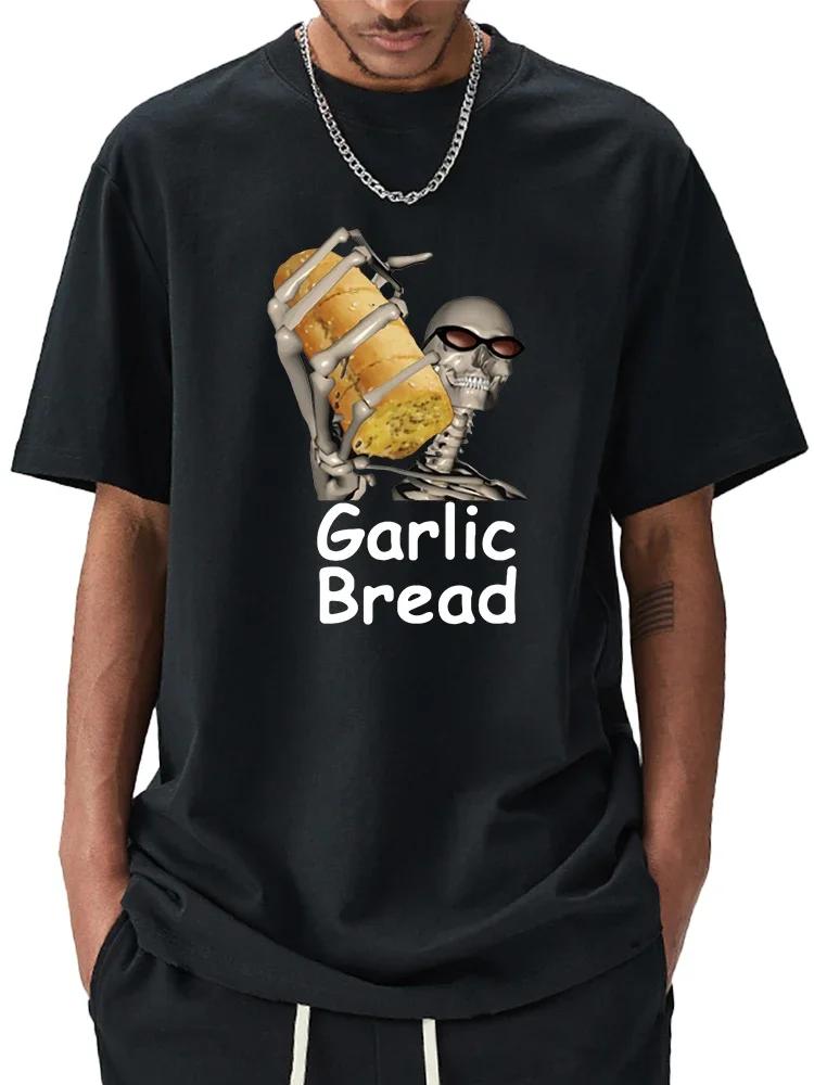 Garlic Bread  Unisex T Shirt Graphic Vintage 100% Cotton When Ur Mom Com HOM N Maek Hte Unisex Summer  Unisex Tshirts Loose Streetwear Unisex