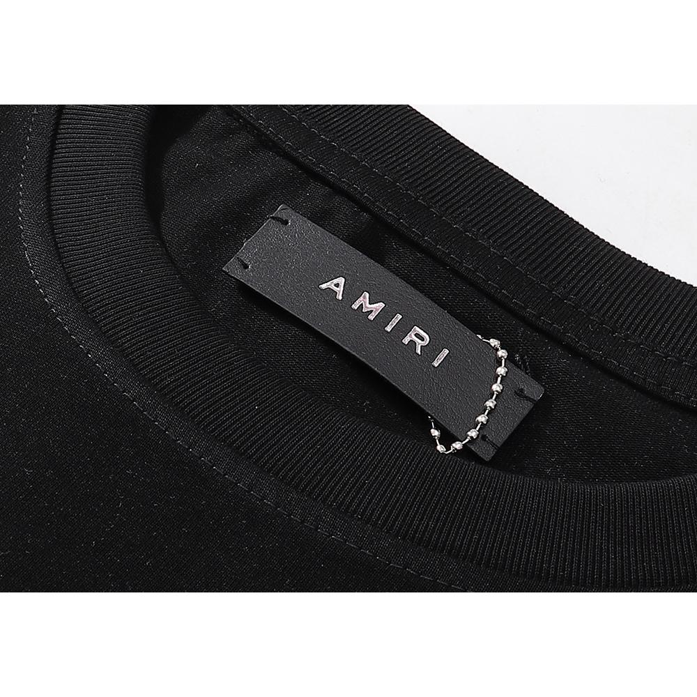 989 Amiri 2025 Summer New Men's and Women's Loose High Quality Cotton Plus Size T-shirt Couple T-Shirt Snooker Slock Print