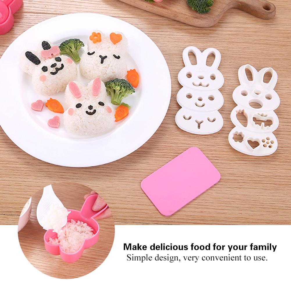 DIY Bunny Shape Food grade PP Material Sushi Rice Roll Bento Mold Handicraft Rice Roll Mold
