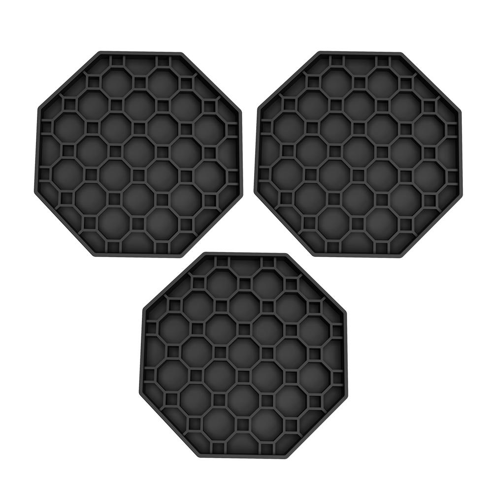 

3pcs 6-inch Coffee Machines Coaster Ctagon Drip Trays For Coffee Stations Bars Restaurants Coffee Tea Space-Saving Drip Tray чёрный