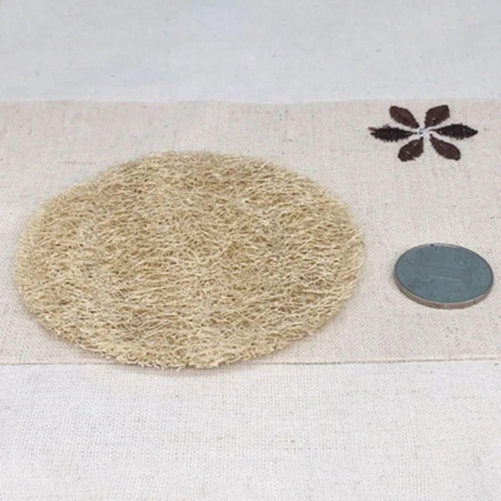 Round Tea Cup Mat Loofah Fibre Loofah Mat Kung Fu TeaSet Teapot Pad Tea