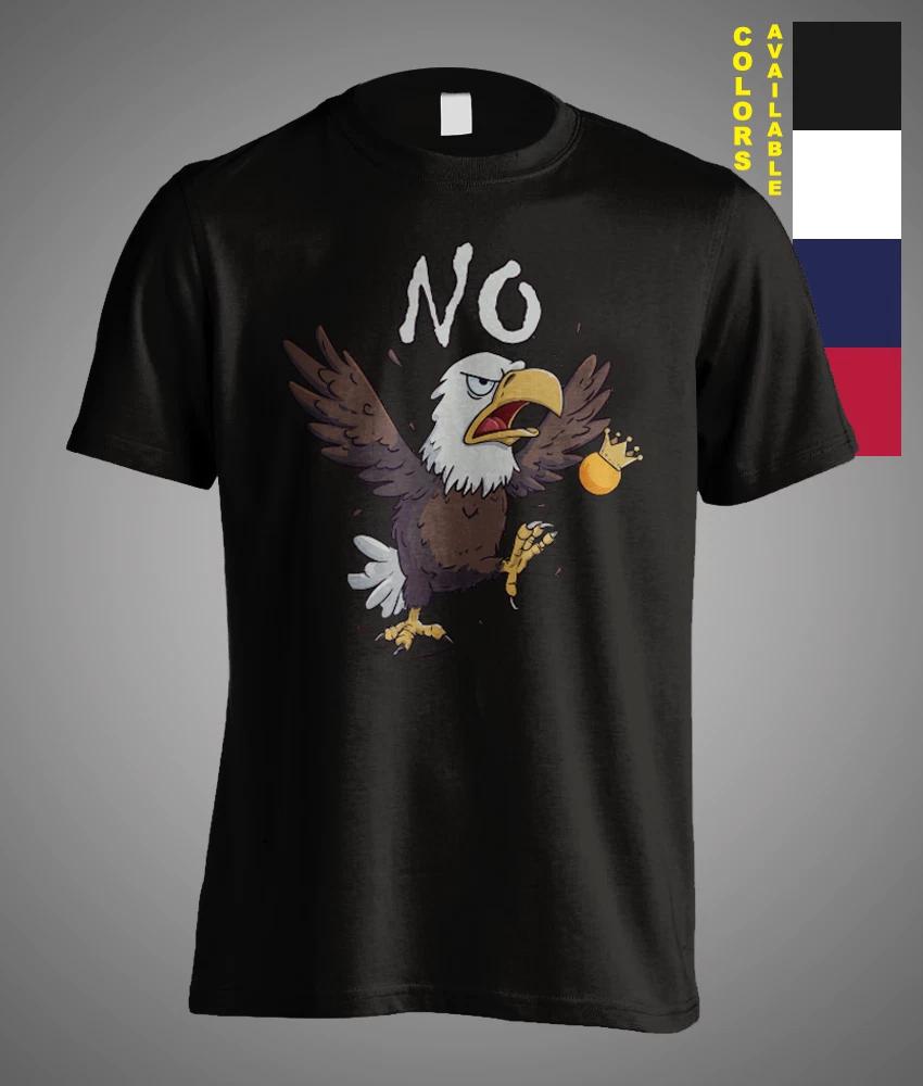 Bald Eagle Kicking Crown No Kings In America Satire Sarcasm Meme Funny T-Shirt S