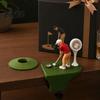 Origineller Bieröffner Golfflasche mit eingebautem Metallklinge und drehbarer Klemme, Mini-Golfer Schreibtisch Putter Design Magnetischer Kapselheber Fänger, Lustig