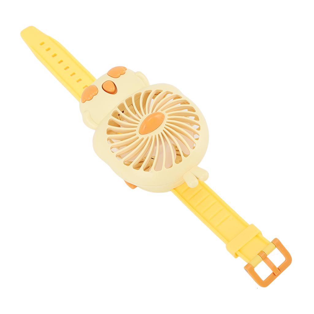 Fan Watch with Comfortable Strap USB Rechargeable Cute   Shape Wrist Watch Fan for Kids Indoor Outdoor Use