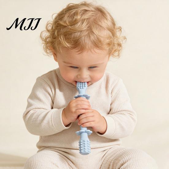 Flexible Silicone Teether for Babies Baby Teething Toy, Food-Grade Bite Soother Gum Toddler Gripping Toy Relief, Anti-Finger Biting Chew Stick, Infant