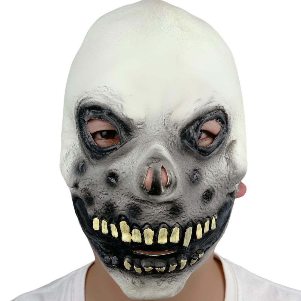 Latex Scary Skull Headgear Realistic Terrifying Cosplay Mask Halloween Skull Mask  Halloween Party