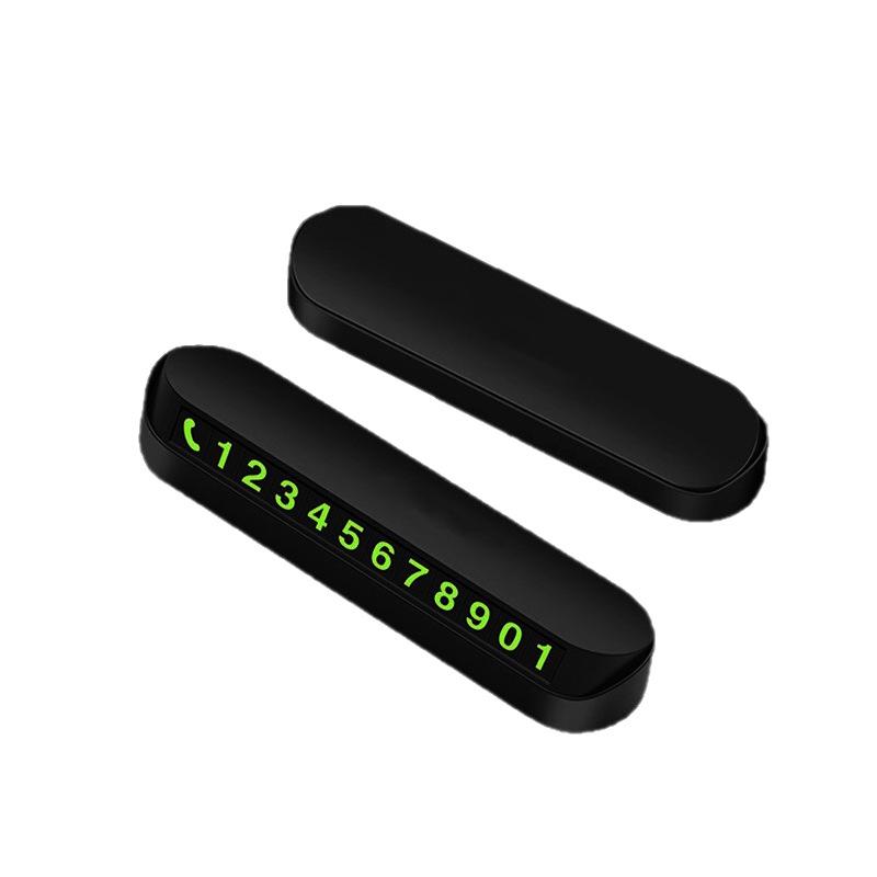 Luminous Temporary Parking Card: Press to Hide Phone Number and Move Car Sign