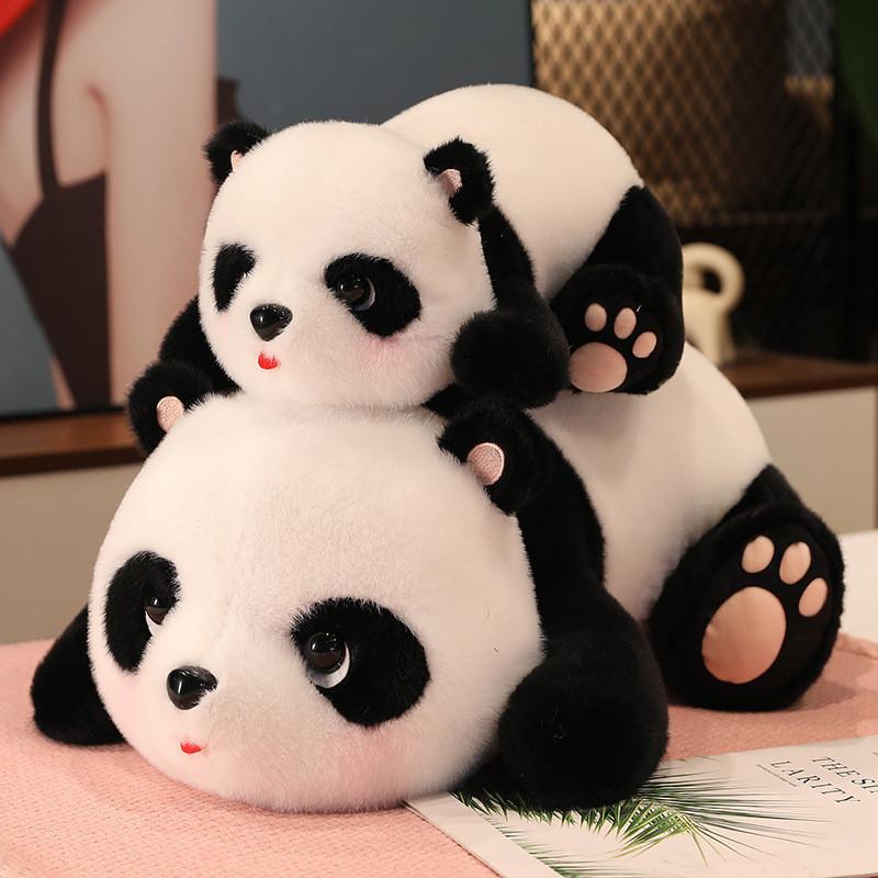 Toy Plush Panda Stuffed Animal Pillow With Soft Pp Cotton Girls Bedroom Decor