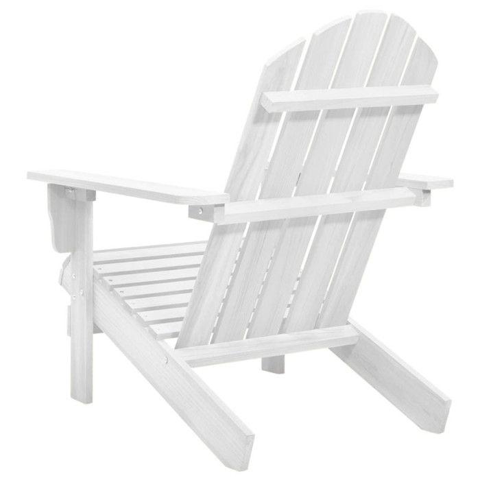 VidaXL Chaise de jardin bois blanc 40860