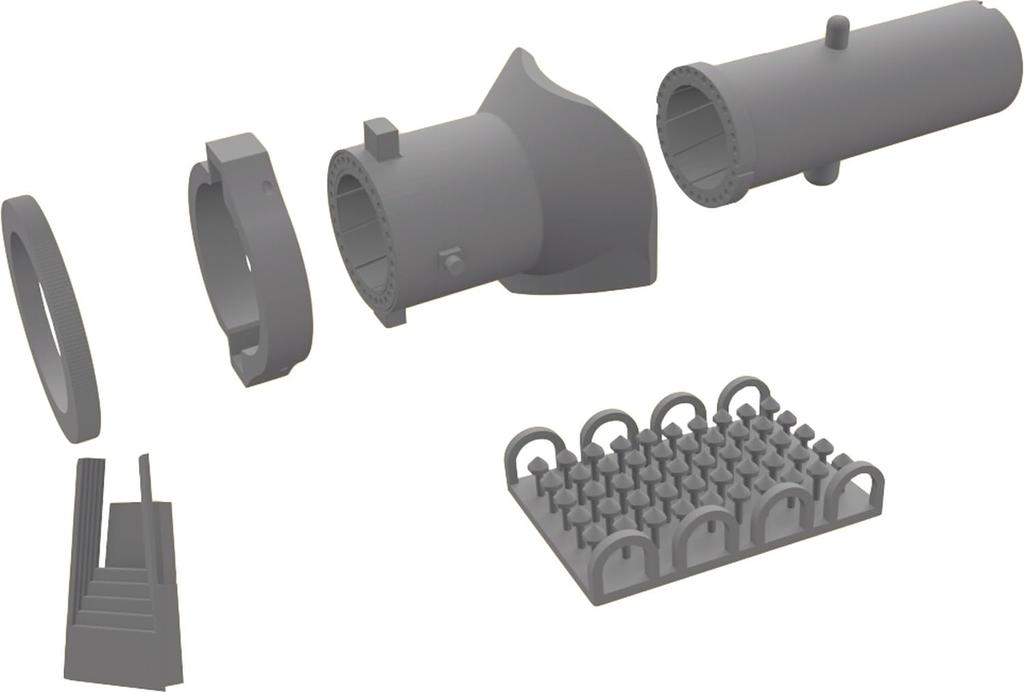Passion Models Stormtiger 3D Gun Barrel Set Tamiya Plastic Model Parts 1/35 (for 35177) P35T-038 (Tank)