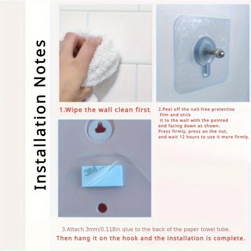 1pc Cute Pig Toilet Paper Holder, Resin Tissue Roll Dispenser, Self Adhesive Wall Mount, for Bathroom