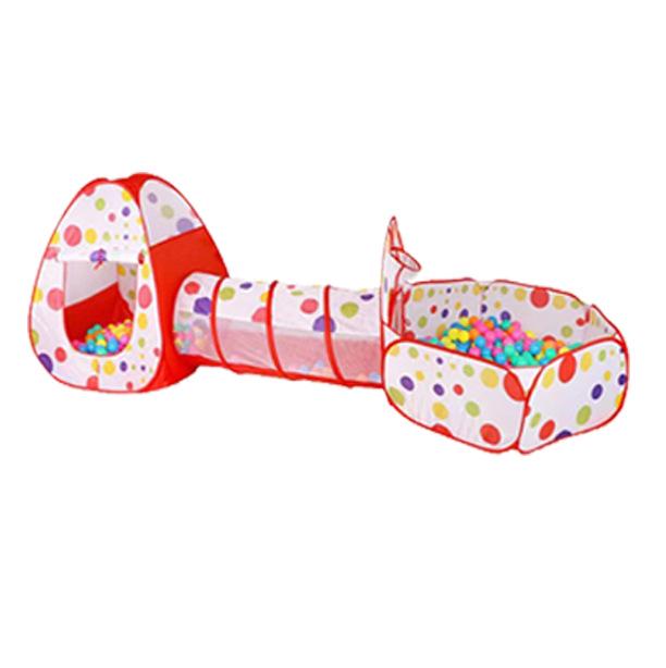 Baby Play Tent Set: 3-in-1 with Basketball Pool & Crawling Tunnel for Children Aged 0-3