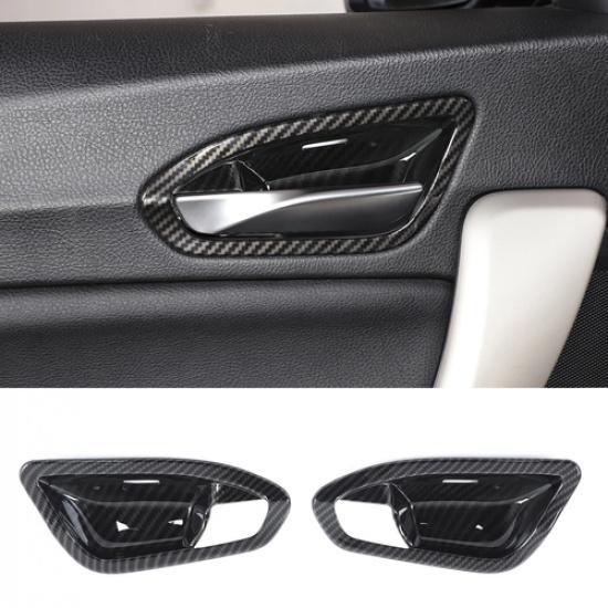 ABS Carbon Fiber Inner Door Bowl Cover For BMW 1/2 Series F20 F22 E82 2012-