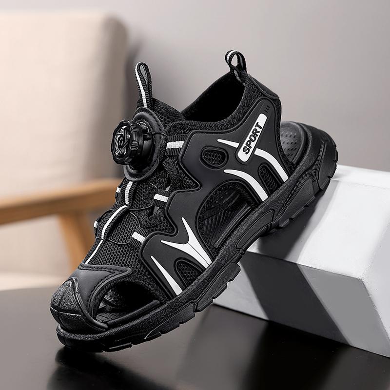 29-39 Sandali Estivi Antiscivolo Resistenti all'Usura Traspiranti alla Moda con Punta Chiusa Scarpe da Spiaggia per Bambini
