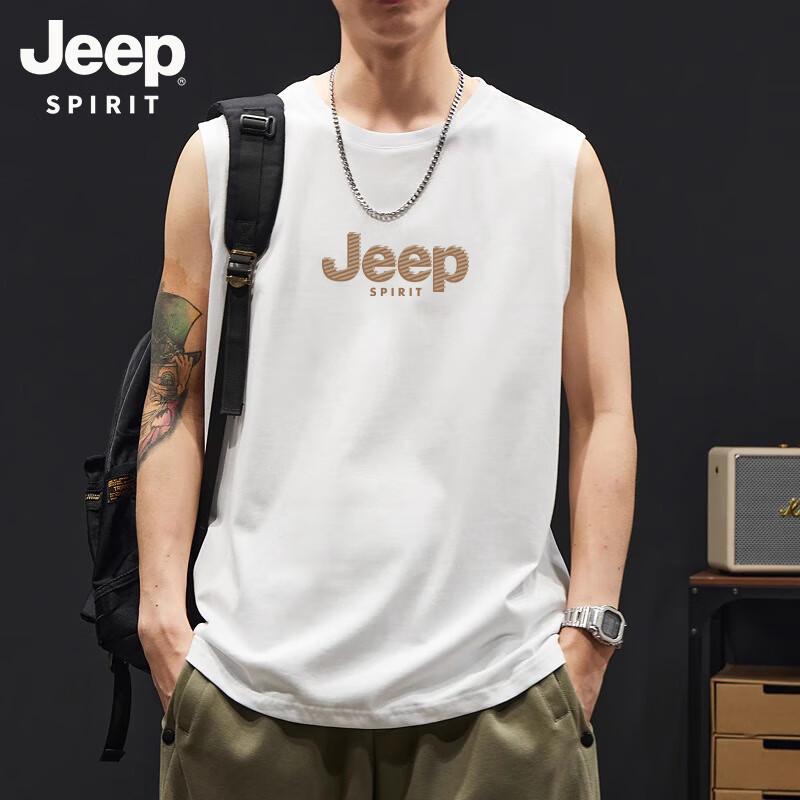 

Мужская хлопковая повседневная майка без рукавов с принтом JEEP SPIRIT XL