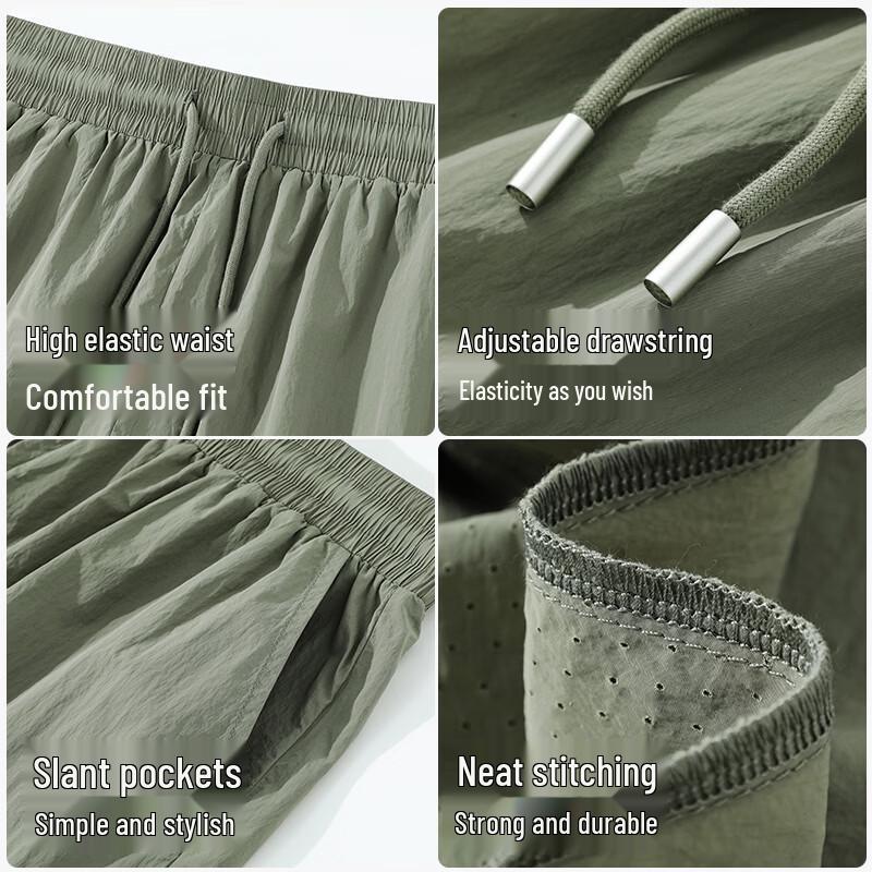 JEEP SPIRIT Men's Perforated Breathable Summer Shorts