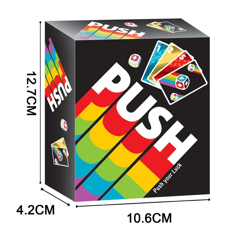 Push Card Game Strategy Board Game for Adults and Teens Family Fun for 2 To 6 Players Age 8 Years Up