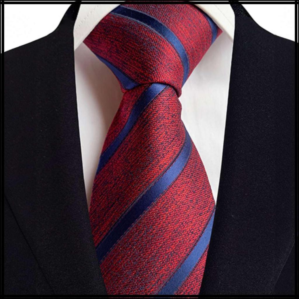 [White Fang] Business Tie, Striped, Suit Accessory, Formal, Office, Men's NC109 (Blue)