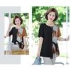 Western-style Loose Short-sleeved Chiffon Shirt Middle-aged and Elderly Summer Round-neck Fashionable Small Shirt