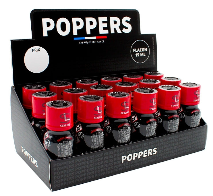 Boîte Présentoir Amsterdam Extra Puissant 15ml x18 - Sexline - LC Packs